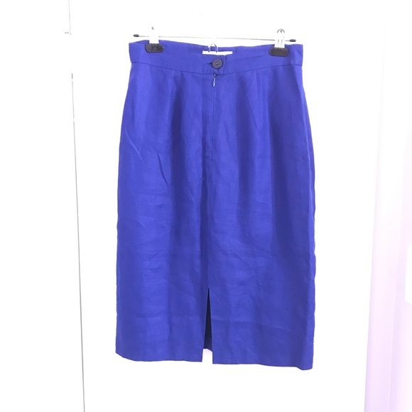 MaxMara blue linen skirt - Picture 1 of 4